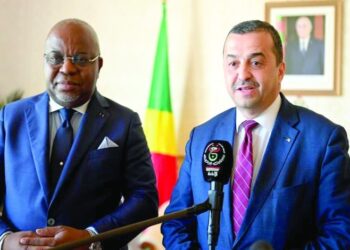 Bruno Jean-Richard Itoua avec Mohamed Arkab