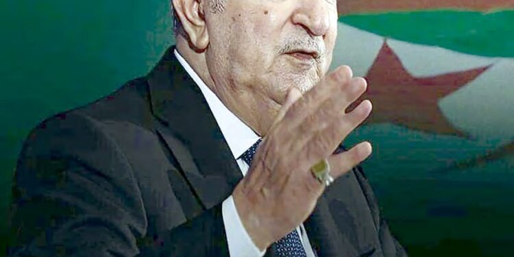 Le président de la république Abdelmadjid Tebboune