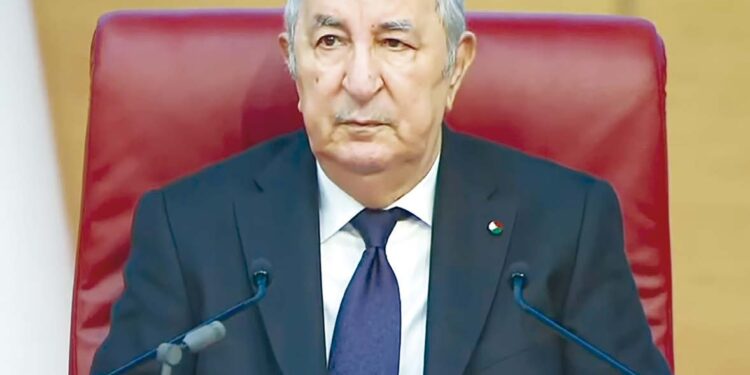 Le président de la République, Abdelmadjid Tebboune