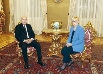 la Présidente de la Slovénie, Mme Nataša Pirc Musar a reçu le Président Tebboune
